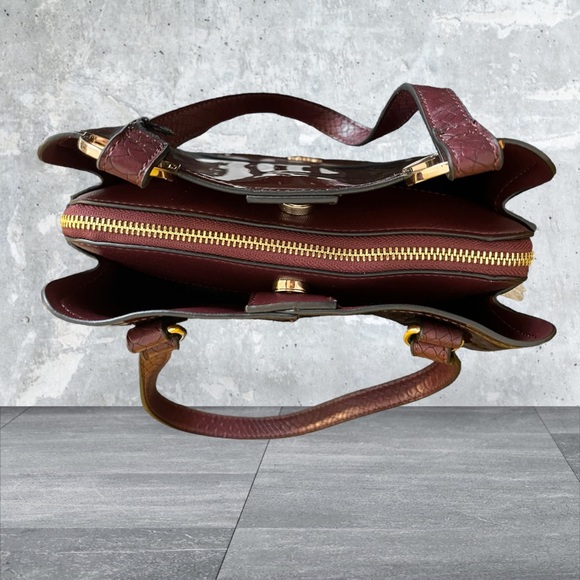 DUNE London Berry Patent Medium Bag BNWT - Picture 9 of 13